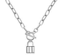 LMRJHAZ Collar de Palanca de Monedas de Accesorios para niñas para Mujeres, Collar Colgante de Cadena de Cadena de Papel de Alternativa: Bloqueo de Collar Colgante de Cadena de Monedas, Collar