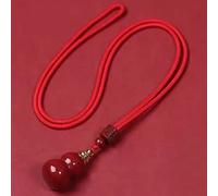 LMRJHAZ Collar Feng Shui Cinnabar Collar de Cristal Wu Lou Collar de Cuerda roja Amuleta Amuleta Buena Suerte Collar Chakra Collar de Cuarzo de Cristal para Mujeres Hombres, Rojo Wu Lou (Color: Rojo
