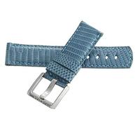 LMRJHAZ Correa de banda de reloj de cuero azul claro de 21 mm de Locman Men con hebilla plateada