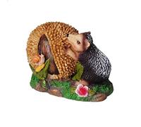 LMRJHAZ Craft Creative Hedgehog Figurine Sculpture Art, en Miniatura pequeña Escultura para jardín de Hadas de jardín de jardín, estatuas de Adornos de Animales de Resina A