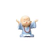 LMRJHAZ Decoración de Escritorio de Mesa decoración de Monje pequeño: Arte Zen lotte Kung fu Monk automotriz decoración de Escritorio decoración Creativa de Estilo de Regalo de Estilo Chino (Color: