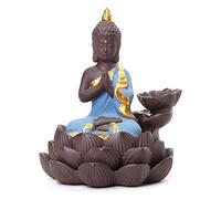 LMRJHAZ Estatua de Buda Cerámica Sakyamuni Buda Estatuillas Creativas Decoración del hogar Hecha a Mano Accesorios de decoración del hogar Feng Shui Decoración (Color: Bianco)