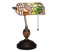 LMRJHAZ Estilo Banker Table Lámpara de Mesa Retro Descripción de la Orilla de Loto Labor de Loto Corrora de la lámpara del Dormitorio Hotel Nightsand Billinge Se Necesita