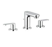 LMRJHAZ Eurosmart Cosmopolitan S-Size 8 pulg. Grifo de baño de 3 hoyos, 1.2 GPM de 2 mangos-1.2 GPM