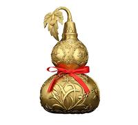 LMRJHAZ Feng Shui Hulu Wu Lou Decoración de la Estatua, Pure Brass Copper Wu Lou Cucurbit Ornamentos Decoración del hogar, Símbolo de Suerte y Tesoro Figuras de Suerte del hogar Miniaturas, 16 cm