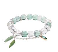 LMRJHAZ Feng Shui Pulsera de Riqueza Blanca Pulsera de harina de flade Elegante Encanto de Serpiente Elegante Zodiaco Brazalete Animal para 2025 Chakra Balance Pulsera multigema meditación Reiki