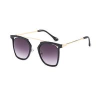 LMRJHAZ Gafas de sol de gran tamaño para mujer, estilo vintage, con efecto espejo, UV400, Black, Talla única