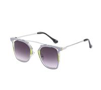 LMRJHAZ Gafas de sol de gran tamaño para mujer, estilo vintage, con efecto espejo, UV400, Gray, Talla única