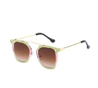 LMRJHAZ Gafas de sol de gran tamaño para mujer, estilo vintage, con efecto espejo, UV400, Green, Talla única