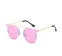 LMRJHAZ Gafas de sol de gran tamaño para mujer, estilo vintage, con efecto espejo, UV400, Pink, Talla única