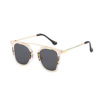 LMRJHAZ Gafas de sol de gran tamaño para mujer, estilo vintage, con efecto espejo, UV400, White, Talla única