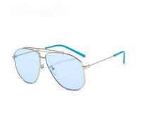 LMRJHAZ Gafas de Sol de polígono de aleación para Hombres Gafas Solas Mujeres Retro Rosa Claro Tonos de Gran tamaño