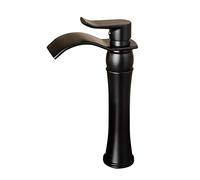 LMRJHAZ Golden alto cascada del lavabo del baño de baño latón de la batidora fría y caliente grifo de la batidora