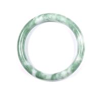 LMRJHAZ Green Jade Bangle Bracelet for Women Natural 10 mm Round Round Chinese Jadeite Gemstone Jewelry para mamá (tamaño: 60 mm)