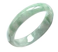 LMRJHAZ Green Jade Bangle Bracelet for Women Natural Retro Retro China Jeade Gemstone Jewelry para mamá (tamaño: 62 mm)