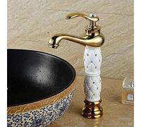 LMRJHAZ Grifo de baño grifo de oro europeo grifo de lavado de oro, mezclador de cocina monobloque de palanca individual
