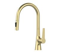 LMRJHAZ Grifo de cocina de latón negro montado en cubierta de dos funciones mezclador de extracción de agua caliente y fría Grifos de extracción (color: gris pistola V62)