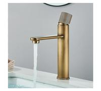 LMRJHAZ Grifos de Cuenca de latón Antiguo Grifo de baño de baño de baño Caliente fría de latón Lavabo de Agua Toque de Agua, fácil instalación