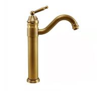 LMRJHAZ Grifos del Fregadero, Grifo para el Lavabo de baño Antiguo 360 ° Faucet para el baño Rotar el Grifo de baño de baño Negro Grifo de Cuenca Individual para Jardines, Antiguo B (Color: