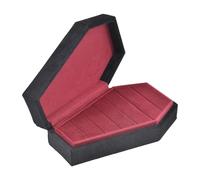 LMRJHAZ Joyas para Mujeres Caja de Almacenamiento de Joyas de joyería de decoración de la Caja de joyeros en Forma de ataúd para aretes, Caja Negra de Tapa Abierta joyería para Mujeres