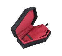 LMRJHAZ Joyas para Mujeres Caja de Almacenamiento de Joyas de joyería de decoración de la Caja de joyeros en Forma de ataúd para aretes, Caja Negra de Tapa Abierta joyería para Mujeres