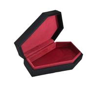 LMRJHAZ Joyas para Mujeres Caja de Almacenamiento de Joyas de joyería de decoración de la Caja de joyeros en Forma de ataúd para aretes, Caja Negra de Tapa Abierta joyería para Mujeres