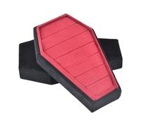 LMRJHAZ Joyas para Mujeres Caja de Almacenamiento de Joyas de joyería de decoración de la Caja de joyeros en Forma de ataúd para aretes, Caja Negra de Tapa Abierta joyería para Mujeres