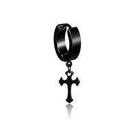 LMRJHAZ Joyas para Mujeres Pendientes de Plata, Titanio Steel Black Star Cross Pendientes Unisex Hiphop Hombre Femenino Vintage Bar Regalos Regalos Punk para Novia, Esposa, Hermana, Hija, Madre en