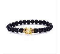 LMRJHAZ Joyas pulseras de cuentas para hombres, hombre ónix negro, difusor de lava, pulseras de cuentas de piedras preciosas, joyería de hombre de piedra