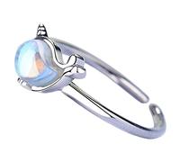 LMRJHAZ Joyería Anillo de Ballena Conjunto Misterer Pulsero de Conejo Disfraz de Gafas de Sol de la Lana de la Guarda del Cuento para Mujeres, Anillos Dulces, Pluma Interesante, ondeando Puntas de