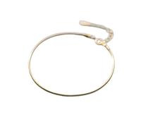LMRJHAZ Joyería Nueva 2025 Real 925 Brazalete de Cadena de Huesos de Serpiente de Lujo para Mujeres Pulsera de Color de Oro Ajustable joyería Fina con joyería para Usted