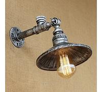 LMRJHAZ Lámpara de Linterna de Pared con tuberías de Agua Retro Luz de Pared Islas Nostalgia Splock Vintage Industrial Loft E27 Spotlight Restaurant Bar Café Corredor Luz (Color: Bronce)