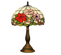 LMRJHAZ Lámpara de Mesa Luces nocturnas Hechas a Mano Morning Glory Pinturado Pinturas Base de aleación de Camiseta