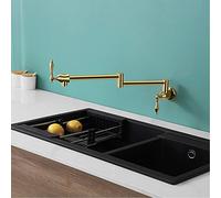 LMRJHAZ Llena de Maceta de latón, Montura de Pared de Grifo de Relleno de Olla, Grifo de Cocina de latón de Pared Plegable de Pared.