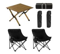 LMRJHAZ Mesa Plegable de 60 cm con Aires, Mesa de Aluminio Enrollable para Acampar Aires Plegables de jardín liviano para Acampar a la Barbacoa al Aire Libre