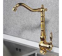 LMRJHAZ Mezclador de fregadero de la cocina, grifo de baño de latón de estilo europeo, grifo de agua de agua fría y caliente de agua fría.