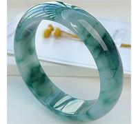 LMRJHAZ Natural Jade 54-64mm Pulsera de flores azules de dos tonos Elegantes Joyas Princesas Best (Color de la gema: 54 mm-56 mm)