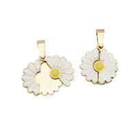 LMRJHAZ Nuevo 4pcs Mezcla de Esmalte de esmaltes hallazgos de Joyas sepatate Flor 1pc Cadena Collar Pendientes Colgantes Brazalete Accesorios Modernos Regalos creativos para Mujeres y Hombres