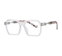 LMRJHAZ Nuevos lentes de sol de moda 2025 para hombres y mujeres, lentes de sol transparentes de gran tamaño, lentes de sol únicos y geniales, Clear, Talla única