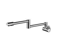 LMRJHAZ Plegar grifos con manija de la Pared de latón Mundial de Cocina fría fría Toque 360 Grados Greating Water Tap, Cepillado