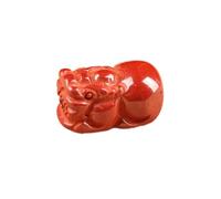 LMRJHAZ Pulsera de cinabar Natural Cinnabar pixiu pi yao Accesorios afortunados Amuleto de meditación Adorno Feng Shui DIY amuletos para Manualidades de joyería Que fabrican Collar de Pulsera atrae