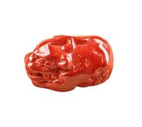 LMRJHAZ Pulsera de cinabar Natural Cinnabar pixiu pi yao Accesorios afortunados Amuleto de meditación Adorno Feng Shui DIY amuletos para Manualidades de joyería Que fabrican Collar de Pulsera atrae
