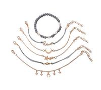 LMRJHAZ Pulsera de múltiples Capas, con una sensación de jerarquía e Impacto Visual, lo Que Hace Que su muñeca Sea más Tridimensional, Pulsera de múltiples Capas para Mujeres