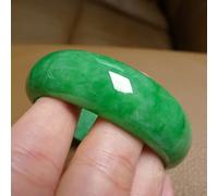 LMRJHAZ Pulsera Verde de Jade Natural 54-64 mm Elegantes Joyas de Princesa para Que la Madre envíe a la Novia (Color de la Gema: XL 60 mm-62 mm)