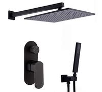 LMRJHAZ Sistema del Sistema de Grifo de Ducha, grifos de baño Mezclador de Lluvia de Lujo Combo Combo de la Pared Sistema de Ducha de Ducha con Cabezal de Ducha con Cabeza de Ducha y Manguera de