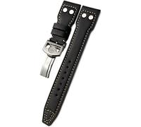 LMRJHAZM 20 mm de 21 mm 22 mm Rivet Barry Watch Band Fit For IWC Watch Big IW5009 Spitfire IW3777 Le Petit Prince Mark Strap (Color: Negro Blanco 1, Tamaño: 22 mm)