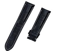 LMRJHAZM Banda de banda de cuero de cuero de vaca realmente real para correa de Breitling para navitimer World Avenger Superocean Cinturón de 22 mm Hebilla