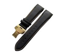 LMRJHAZM Banda de reloj curvado de cuero genuino hecha a mano 22 mm 23 mm 24 mm compatible con la correa de la banda de reloj T035 Pulsera de muñeca de hebilla de acero