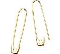 LMRJHAZM Big Safety Pin Cartílago para mujeres Niñas S925 STERLING SIERTERS con aros minimalistas dorados Pendientes de aro personalizado Drop de 37 mm