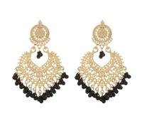 LMRJHAZM BOHO BALL DE TASEL Declaración colgantes para mujeres Girls Vintage Flower Heart Chandelier Drop Drop Rangling Pendiendo Regalos de joyas de Bollywood para Jhumka Festival Holiday Christmas